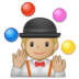 Person Juggling: Medium-light Skin Tone Emoji Copy Paste ― 🤹🏼 - samsung