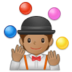 Person Juggling: Medium Skin Tone Emoji Copy Paste ― 🤹🏽 - samsung