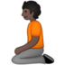 Person Kneeling: Dark Skin Tone Emoji Copy Paste ― 🧎🏿 - samsung