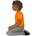 Person Kneeling: Medium-dark Skin Tone Emoji Copy Paste ― 🧎🏾 - samsung
