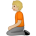 Person Kneeling: Medium-light Skin Tone Emoji Copy Paste ― 🧎🏼 - samsung