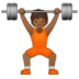 Person Lifting Weights: Medium-dark Skin Tone Emoji Copy Paste ― 🏋🏾 - samsung