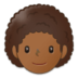 Person: Medium-dark Skin Tone, Curly Hair Emoji Copy Paste ― 🧑🏾‍🦱 - samsung