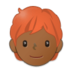Person: Medium-dark Skin Tone, Red Hair Emoji Copy Paste ― 🧑🏾‍🦰 - samsung