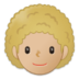 Person: Medium-light Skin Tone, Curly Hair Emoji Copy Paste ― 🧑🏼‍🦱 - samsung
