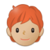 Person: Medium-light Skin Tone, Red Hair Emoji Copy Paste ― 🧑🏼‍🦰 - samsung
