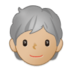 Person: Medium-light Skin Tone, White Hair Emoji Copy Paste ― 🧑🏼‍🦳 - samsung