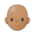 Person: Medium Skin Tone, Bald Emoji Copy Paste ― 🧑🏽‍🦲 - samsung