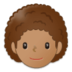 Person: Medium Skin Tone, Curly Hair Emoji Copy Paste ― 🧑🏽‍🦱 - samsung