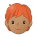 Person: Medium Skin Tone, Red Hair Emoji Copy Paste ― 🧑🏽‍🦰 - samsung