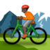 Person Mountain Biking: Dark Skin Tone Emoji Copy Paste ― 🚵🏿 - samsung