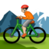 Person Mountain Biking: Medium-light Skin Tone Emoji Copy Paste ― 🚵🏼 - samsung