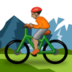 Person Mountain Biking: Medium Skin Tone Emoji Copy Paste ― 🚵🏽 - samsung