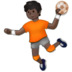 Person Playing Handball: Dark Skin Tone Emoji Copy Paste ― 🤾🏿 - samsung