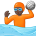 Person Playing Water Polo: Dark Skin Tone Emoji Copy Paste ― 🤽🏿 - samsung