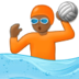Person Playing Water Polo: Medium-dark Skin Tone Emoji Copy Paste ― 🤽🏾 - samsung