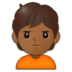 Person Pouting: Medium-dark Skin Tone Emoji Copy Paste ― 🙎🏾 - samsung