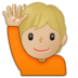 Person Raising Hand: Medium-light Skin Tone Emoji Copy Paste ― 🙋🏼 - samsung