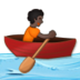 Person Rowing Boat: Dark Skin Tone Emoji Copy Paste ― 🚣🏿 - samsung