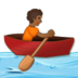 Person Rowing Boat: Medium-dark Skin Tone Emoji Copy Paste ― 🚣🏾 - samsung