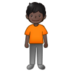 Person Standing: Dark Skin Tone Emoji Copy Paste ― 🧍🏿 - samsung