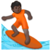 Person Surfing: Dark Skin Tone Emoji Copy Paste ― 🏄🏿 - samsung