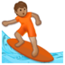 Person Surfing: Medium Skin Tone Emoji Copy Paste ― 🏄🏽 - samsung