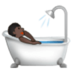 Person Taking Bath: Dark Skin Tone Emoji Copy Paste ― 🛀🏿 - samsung