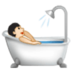 Person Taking Bath: Light Skin Tone Emoji Copy Paste ― 🛀🏻 - samsung