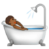 Person Taking Bath: Medium-dark Skin Tone Emoji Copy Paste ― 🛀🏾 - samsung