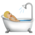 Person Taking Bath: Medium-light Skin Tone Emoji Copy Paste ― 🛀🏼 - samsung