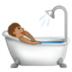 Person Taking Bath: Medium Skin Tone Emoji Copy Paste ― 🛀🏽 - samsung