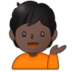 Person Tipping Hand: Dark Skin Tone Emoji Copy Paste ― 💁🏿 - samsung