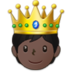 Person With Crown: Dark Skin Tone Emoji Copy Paste ― 🫅🏿 - samsung