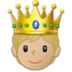 Person With Crown: Medium-light Skin Tone Emoji Copy Paste ― 🫅🏼 - samsung