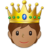 Person With Crown: Medium Skin Tone Emoji Copy Paste ― 🫅🏽 - samsung