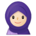 Woman With Headscarf: Light Skin Tone Emoji Copy Paste ― 🧕🏻 - samsung