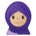 Woman With Headscarf: Medium-light Skin Tone Emoji Copy Paste ― 🧕🏼 - samsung