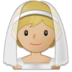 Person With Veil: Medium-light Skin Tone Emoji Copy Paste ― 👰🏼 - samsung