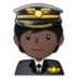 Pilot: Dark Skin Tone Emoji Copy Paste ― 🧑🏿‍✈ - samsung