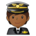 Pilot: Medium-dark Skin Tone Emoji Copy Paste ― 🧑🏾‍✈ - samsung