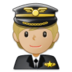 Pilot: Medium-light Skin Tone Emoji Copy Paste ― 🧑🏼‍✈ - samsung