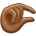 Pinching Hand: Medium-dark Skin Tone Emoji Copy Paste ― 🤏🏾 - samsung