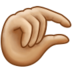 Pinching Hand: Medium-light Skin Tone Emoji Copy Paste ― 🤏🏼 - samsung