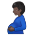 Pregnant Man: Dark Skin Tone Emoji Copy Paste ― 🫃🏿 - samsung