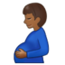 Pregnant Man: Medium-dark Skin Tone Emoji Copy Paste ― 🫃🏾 - samsung