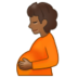 Pregnant Person: Medium-dark Skin Tone Emoji Copy Paste ― 🫄🏾 - samsung