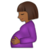 Pregnant Woman: Medium-dark Skin Tone Emoji Copy Paste ― 🤰🏾 - samsung