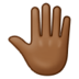 Raised Back Of Hand: Medium-dark Skin Tone Emoji Copy Paste ― 🤚🏾 - samsung