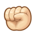 Raised Fist: Light Skin Tone Emoji Copy Paste ― ✊🏻 - samsung